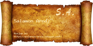Salamon Arnó névjegykártya